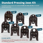 7PCS Press Jaws Kit 1/4" to 1 1/8" for RLS ACR Copper Pipes Compatible with Standard Press Tools (32 kN/ 7,200 lbs) Suitable for HVAC/R, Refrigeration Hydraulic Pressing Tools