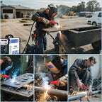 Reboot Plasma Cutter With Built In Air Compressor 40A 120V IGBT Inverter Digital Cutting Machine, 3/8 Inch Clean Cut And 3/5 Inch Max Cut High Frequency