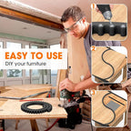 Flexible Router Edge Guide,Professional Router Templates for Woodworking Accessories,Flexible Curve Guide for Precise Thread Border, Curve and Arc Angle Positioning(Black 39INCH)