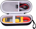 LTGEM Hard Case Compatible with Fluke 323/302+ / 301D / 324/325 Clamp Meter Clamp Multimeter AC-DC TRMS, Mesh Pocket for Accessories(Case Only)
