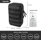 Mardingtop Molle Tactical Utility Pouch, EDC Admin Pouch Bag, Molle Attachment Military Modular Attachment