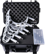 Accusize Industrial Tools 0-6 inch by 0.0001'' Ultra-Precision Outside Micrometers with Carbide Tips 6 Pc Set, Eg00-0906