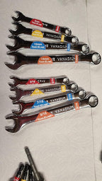 Wrench Label Set, Tool-ID, 13 Colors, Coded PER Size, 8-25 mm & 1/4-7/8 SAE