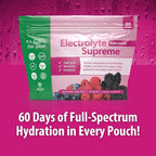Jigsaw Health Electrolyte Supreme | Broad Spectrum of Electrolytes + Trace Minerals | Berry-Licious Flavor | 60 Servings (Packets)