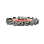 4 Pieces - 4 Inch Twist Knotted Wire Wheel Brush for Grinders and Angle Grinder - 5/8 Inch-11 Threaded Arbor - 0.020 Inch Carbon Steel Wire - Heavy-Duty Conditioning for Metal - 4" x 5/8-Inch | 11 UNC