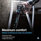 SolidWork Caulk Gun for Professional & Drip-Free Use with Ergonomic Steel Handle, up to 1/10 Gallon Cartridge, Adjustable 24:1 Thrust Ratio 1/10 Gallon Cartridge | Black Caulking Gun