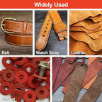 Spurtar 12 PCS Steel Hollow Leather Punch Set 1/8''-3/4''(3-19mm) Heavy Duty Round Hole Punch Set Leather Hole Tool for Watch Cloth Belt Gaskets w/Storage Bag