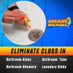 FlexiSnake Drain Weasel Refill - Sink Snake Hair Clog Remover Tool, Sink, Pipe, Bathroom, Bathtub Drain Cleaner, 18-inch Long Flexible Disposable Wands, Made in The USA, 5 Pack