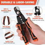 ValueMax 7 Inch Wire Stripper, Cable Cutters, Jacket Removal Cable Stripper, Wire Cutter for Copper, Aluminium Solid and Standard Wire, 4 in 1 Electrical Wire Stripper Tool