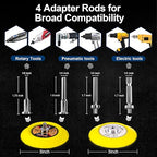 131 Pieces 3 Inch Sanding Discs, GOH DODD Headlight Restoration Kit Hook and Loop Sanding Pads 60 to 10000 Grit Wet Dry Sandpaper with 1/8" 1/4” Shank, Backer, Polishing Pads and Interface Pad