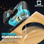 Jigsaw Compatible With Makita 18V Battery, Cordless jig saw tool Brushless Motor, 0°- 45° Bevel Cuts, LED Light with 3 Position Orbital Setting for Straight/Curve/Bevel/Circle Cutting (NO Battery)