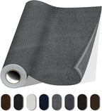 Fabric Repair Patches, Self-Adhesive Suede Patches Tape Durable, DIY Large Fabric Repair for Sofa, Couches, Furniture, Chair, Clothing （3.5X79 Inch, Grey）