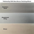 4PC 6 Inch x 2 Section Satin Non Woven Abrasive Polishing Wheel Kit for Bench Grinder, 3/8 Inch Arbor Hole, Includes Each 1PC 80#, 120#, 180# and 320#