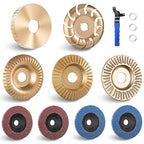 10PCS Wood Carving Disc Set for 4" & 4-1/2" Angle Grinder, Includes Grinding, Shaping & Sanding Discs with 5/8" Arbor for Woodworking & DIY Projects