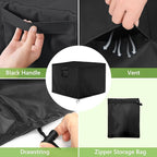 Miter Saw Cover Portable Table Saw Cover Fit for Most Planers Machine Tools to Prevent Table Saw Rust Waterproof and Dustproof 24"D x 27"W x 19"H Black
