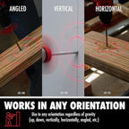 BullseyeBore Core CR1-100 Drill Guide for Straight Holes - Magnetic Drill Attachment with Efficient Red Laser for Visual Worksurface Alignment - Compatible with Common bits from 2” to 5”