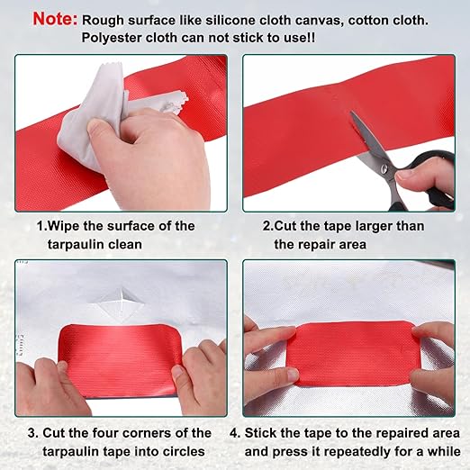 PATIKIL Awning Repair Tape 8m x 8cm Waterproof Canvas Tape High Adhesive Tear Repair Patch Kit for PVC Tarpaulin Tent Awning Fabric RV Sail Boat Cover, Green (3.15" x26.24ft)