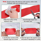 PATIKIL Awning Repair Tape 8m x 10cm Waterproof Canvas Tape High Adhesive Tear Repair Patch Kit for PVC Tarpaulin Tent Awning Fabric RV Sail Boat Cover, Black (4" x26.24ft)