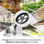 11 Inch Hole Saw with 1/2" Triangle Shank Quick Change Arbor, JTemgle Bi-Metal Hole Saw Heavy Duty Hole Cutting Tool for Cornhole Boards, Recessed Lights, Wood, Plastic, Drywall & Soft Metal