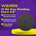 Wizards Buffing Pads (21 DA Gray Wax/Finishing Pad) 6 3/8" x 7/8"