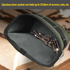 Tool Pouch Nails Screws Bag with Belt Clip (XL, Green)