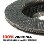Jumbo Zirconia Flap Discs 4 1/2 for Angle Grinder, 120 Grit 4.5" x 7/8" High Density Type 29 Arbor Grinding Wheels for Wood Finishing, Rust Removal, Metal Sanding - 10 Pack