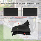 3-Layer 72x10.2 in HVAC Pipe Insulation Cover,Outdoor AC Line Insulation Cover with Waterproof Oxford ,Flexible Sleeve for AC Pipe Insulation Outdoor and Mini Split Systems (Black, 1 Pack)