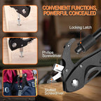 Multitool Carabiner with Pocket Knife, Birthday Gifts for Men Him Boyfriend, EDC Carabiners with Folding Knives, Bottle Opener, Window Breaker and Screwdriver, Survival Gear for Camping Hiking
