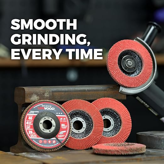 10 Pack Ceramic Flap Discs 4-1/2" x 7/8" Arbor for Angle Grinder, 120 Grit Type 29