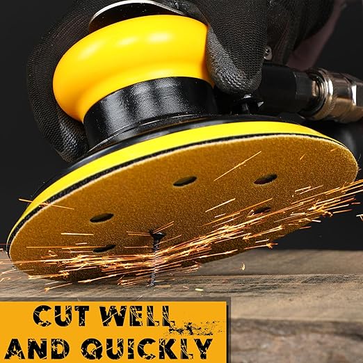 6 Inch Sanding Discs Hook and Loop, 220 Grit Sandpaper for Orbital Sander, Professional for Automotive and Woodworking, 100 Pack