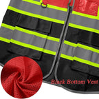 BeautyWill Custom Logo 10/20 Pack Safety Vest Class2 High Visibility Vest with Pockets Breathable Construction Vest Bulk