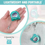 WORKPRO Mini Tape Measure, 2 Pcs 6FT Retractable Easy Reading Keychain Tape Measurement, Inch/Metric Scale Pocket Size Small Tape Measure for Engineer, Portable, ABS Protective Casing, Green