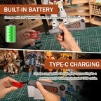 Cordless Pen Sander, Variable Speed and USB Charging with LED Light, Multi-Purpose Power Tool for Sanding, Polishing, Finishing, DIY Crafts
