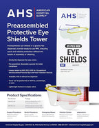 Eye Shield [Box of 25] Pre-Assembled Eye Protective Glasses, Protective Eyewear PPE for Hospitals with Optical-Grade Lenses, Lightweight Frame | Eye Protection Equipment