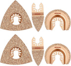 6pcs Universal Carbide Oscillating Saw Blades, HEMUNC Mixed Multitool Saw Blades