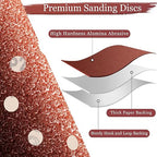 80 PCS 40 Grit Sanding Discs 5 inch, Hook and Loop Sandpaper for Random Orbital Sander
