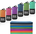 BOGI Microfiber Travel Sports Towel-Quick Dry Towel, Soft Lightweight Microfiber Camping Towel Absorbent Compact Travel Towel for Camping Gym Beach Yoga Swimming Backpacking (S:16''x32'',2Pcs-Orange)