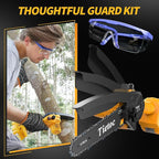 Tietoc Chainsaw, Electric Mini Chain Saw Cordless Power Hand Saw with 4000mAh Battery and Oil System for Tree Trimming & Wood Cutting, Garden Tools Gift for Men Dad Husband Gardener | 6 Inch