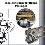 IDL Packaging S-246 Deluxe Pusher Tensioner for 3/8" to 3/4" Steel Strapping - Perfect for Both Round and Flat Packages - Heavy-Duty Steel Strapping Tool with Long Service Life