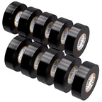 OHLECTRIC Professional Grade Vinyl Electrical Tape (10 Pack) Black - 7 Mil Thick Flame-Retardant, Heat & Weather Resistant 3/4 Inch x 60 Feet | Ideal for Contractors & Electricians