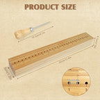 Book Binding Cradle, Wood Bookbinding Punching Cradle with an Awl, Bamboo Signature Punching Cradle with Piercing Guide 10 mm Hole Spacing, Portable Book Binding Tools Kits for Book DIY Crafts