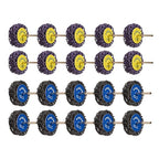 CAELUM 20 Pack Strip Discs Set, 1.5 Inch Rust Removal Wheels for 1/8" Shank Rotary Tools, Quick-Change Grinding Discs for Paint, Rust, Oxide, Weld Cleanup, and Scale Removal