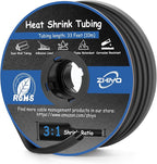 1/2" Heat Shrink Tubing, 33 Ft 3:1 Dual Wall Adhesive Lined Heat Shrink Tube, Marine Grade Waterproof Shrink Wrap Tubing, Electrical Industrial Automotive Sealing Shrink Tube for Wire Insulation