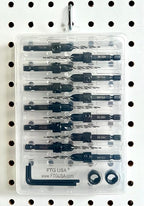 FTG USA 12 Pc #6 (9/64") Countersink Drill Bit Set for Wood with Tapered Drill Bit