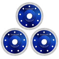 4.5 inch Diamond Saw Blade 4.5" Cutting Disc Wheel for Cutting Porcelain Tiles Granite Marble Ceramics Works with Tile Saw and Angle Grinder (3 Pack, Blue)