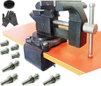 MYTEC 2-In-1 Work Bench Vise, Upgraded Multi-Purpose Table Vice, Universal Rotate 270°Work Clamp-On Vise, 4.5" black