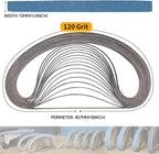40-Piece 1/2 x 18 Inch 120 Grit Zirconia Sanding Belts, Heavy Duty Long-lasting Mini Sanding Bands for Belt Sander, Rust Paint Removal, Wood Metal Grinding and Finishing