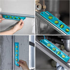 DURATECH 8-Inch Level, Magnetic Torpedo Level with 0°/30°/45°/90° Bubbles, V-Groove, Large Viewing Window, Aluminum Alloy Body, Hanging Hole, SAE and Metric Scale for DIY Projects and Household Use
