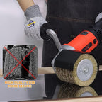 120x100mm Copper Plated Steel Wire Brush Wheel Surface Conditioning Tool 4.7" x 4" with 3/4" Quad Keyway for Surface Finishing of Stainless Steel, Aluminum, Metal and Wood (0.3 Wire)