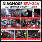 TopDiag P200 Power Circuit Probe Kit - Automotive Circuit Tester with 2024 Online Update, 9~30V Voltage Range, Multimeter, Relay Test, Fuel Injector Tester, Activating Component, Oscilloscope Mode